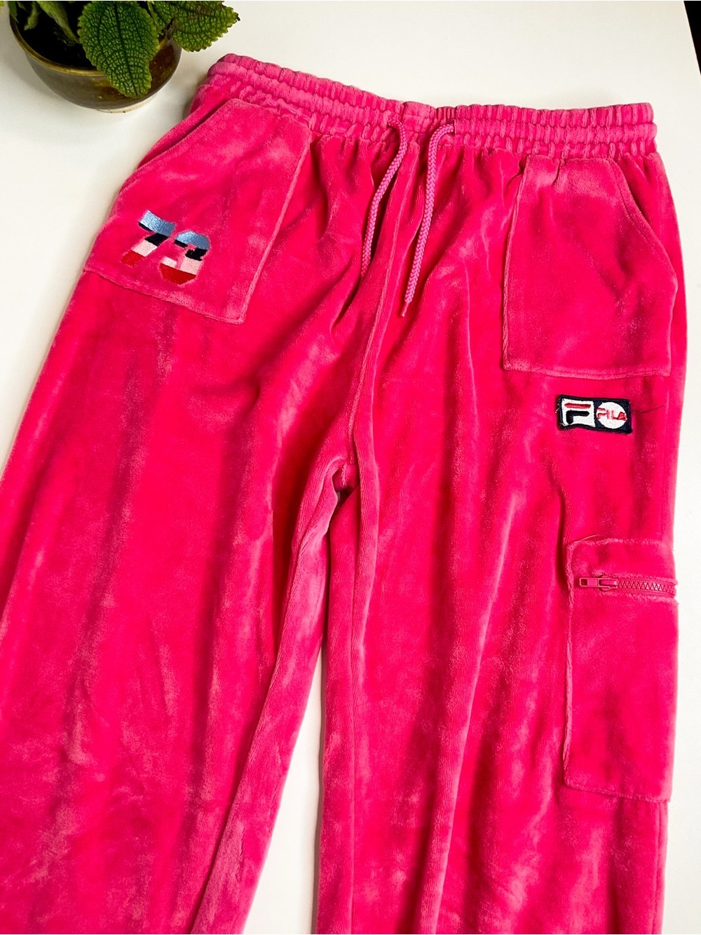 Vintage FILA Hot Pink Velour Joggers